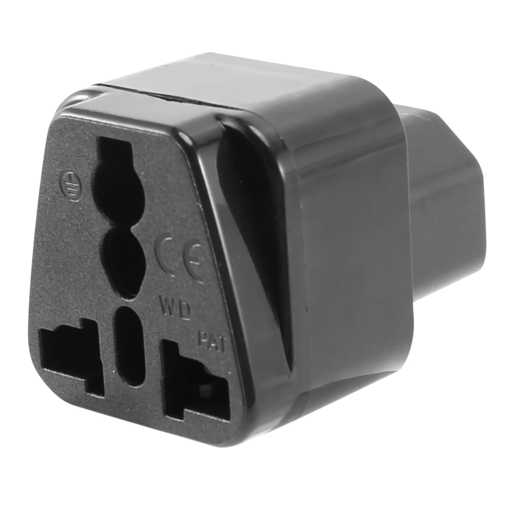 IEC 320 C14 to universal Female Power Adapter AC Power Plug Connector, Black HOT