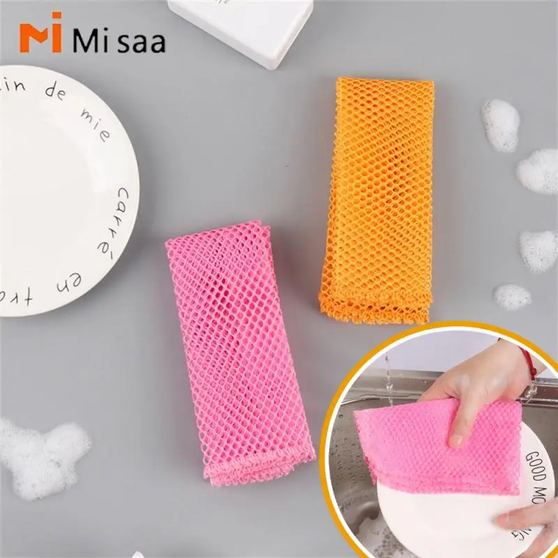 Mesh Non-stick Dishwashing Cloth Innovative Dish Washing Net Cloths Rapid Scourer Mesh Washing Cloths Cleaning Scouring Pad Tool