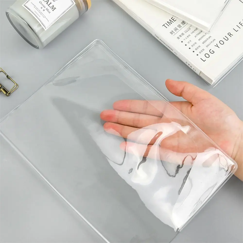 Housse de protection Durable en PVC pour carnet de notes A5/A6, couverture de livre étanche en PVC, classeur Transparent, couverture de protection pour journal intime