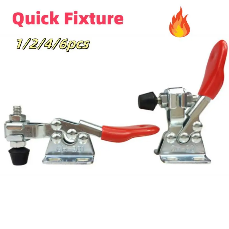 

GH-201/225 Horizontal Toggle Clamp Quick-Release Toggle Clamps Set 27KG Vertical Toggle Clamp Hand Clip Tool clamps woodworking