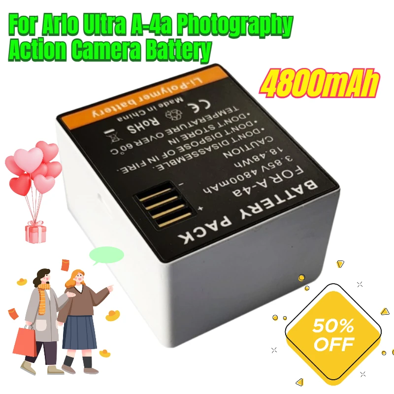

4800mAh For Arlo Ultra A-4a Photography Action Camera Battery