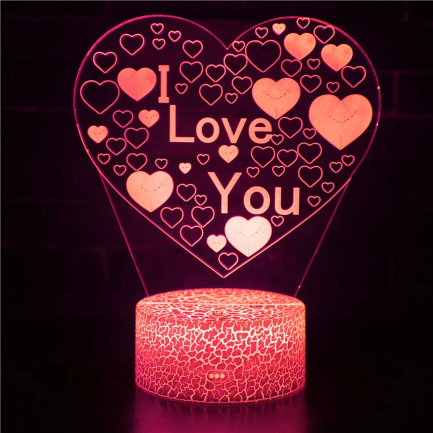 

New Heartwarming Romantic LED Night Light - USB Table Lamp for Bedside - Ideal Valentines Gift for Boyfriend or Girlfriend - I L