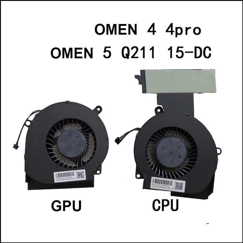 Genuine Laptop Cooler CPU GPU ventilador de refrigeração para HP OMEN 2/3/4/5 TPN-Q173 Q174 Q193 Q194 Q195 Q211