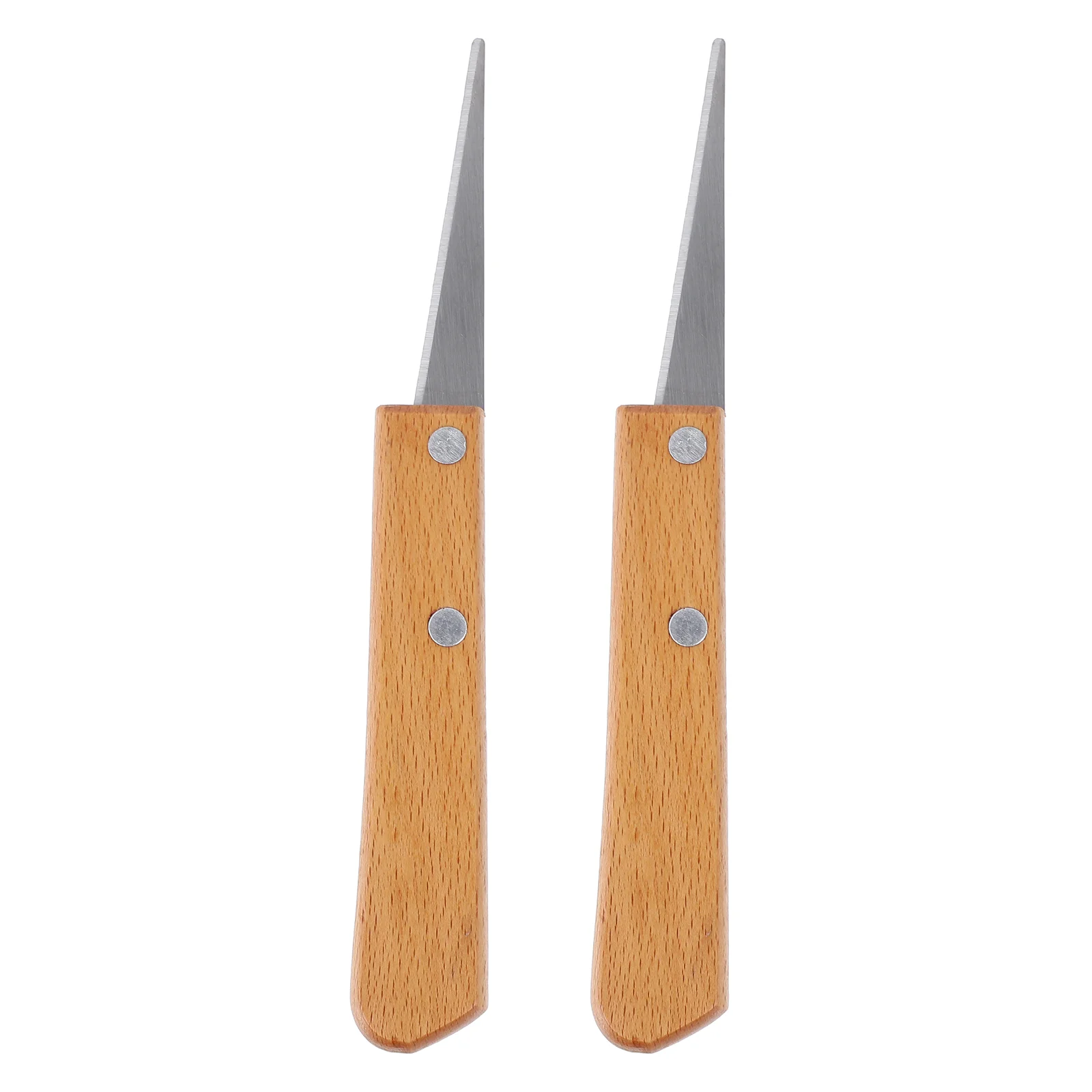 2 Pcs Engraving Patch Knife for Sculpting Fettling Carving Modeling Tool Clay Wooden Handle Craft Pottery Scraper