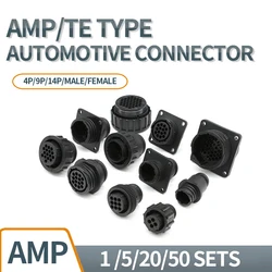 1/5/20 Sets 4/9/14P Male Female SMEMA Connector 14Pin Aviation Plug Connector AMP Type Connector SMT Equipment Wiring