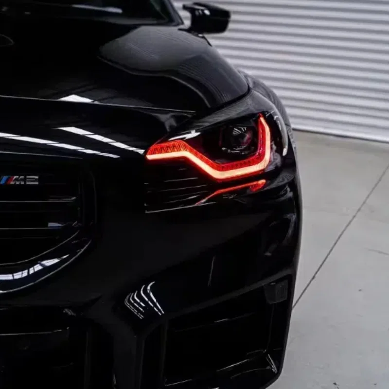 Mata Malaikat Kuning untuk BMW 2 Seri G42 G87 M240i 230i 220i M2 LCI 2022 2023 2024 Lampu Depan LED DRL Modul Lampu Berjalan Siang Hari