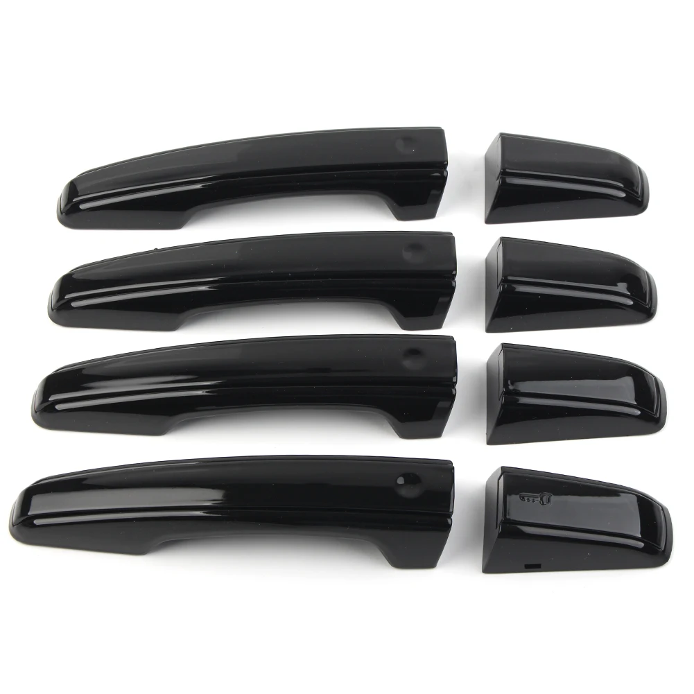 8Pcs Car Outside Door Handle Cover Trim Replacement For Land Rover Range Rover Vogue Evoque Sport Discovery 5 ABS Plastic