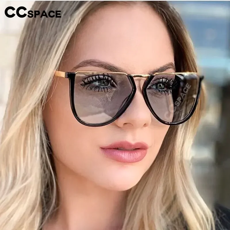 Women Semi-Rimless Metal Sunglasses Trendy Outdoors Casual Uv Protection Sunscreen Suneyeglass Travel Vacation #48041