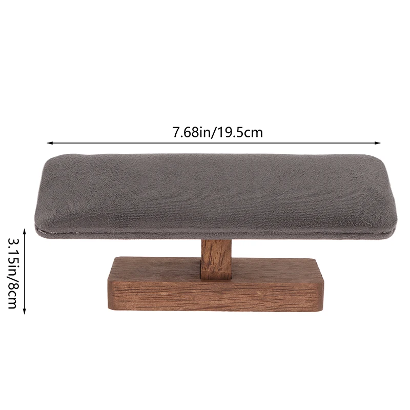 1Pc Wooden Base T-Shaped PU Leather / Velvet Jewelry Display Rack Bangle Watch Hairband Bracelet Storage Organizer