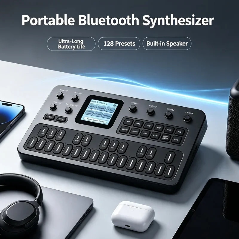 M-VAVE FM-1 Synthesizer Portable Handheld Sound Source 128 Presets Built-in Speaker Battery Powered