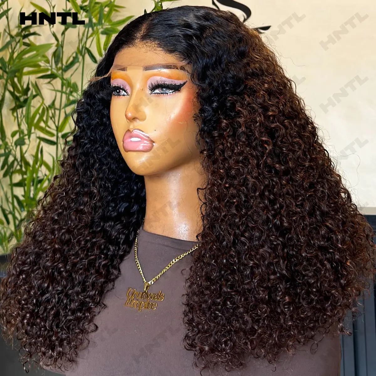 5by5 Wear to Go Lace Clousre Glueless Wig Human Hair Brown Color Bouncy Wave 13x6 13x4 HD Lace Front Wigs Pre Plucked for Woman