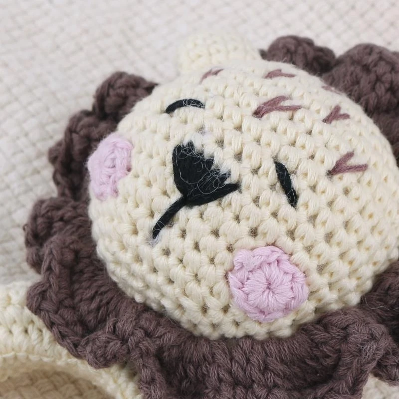 مشبك دمية J15U مع عضاضة أطفال كروشيه لتسنين الطفل الخشبي دمية الطفل #3