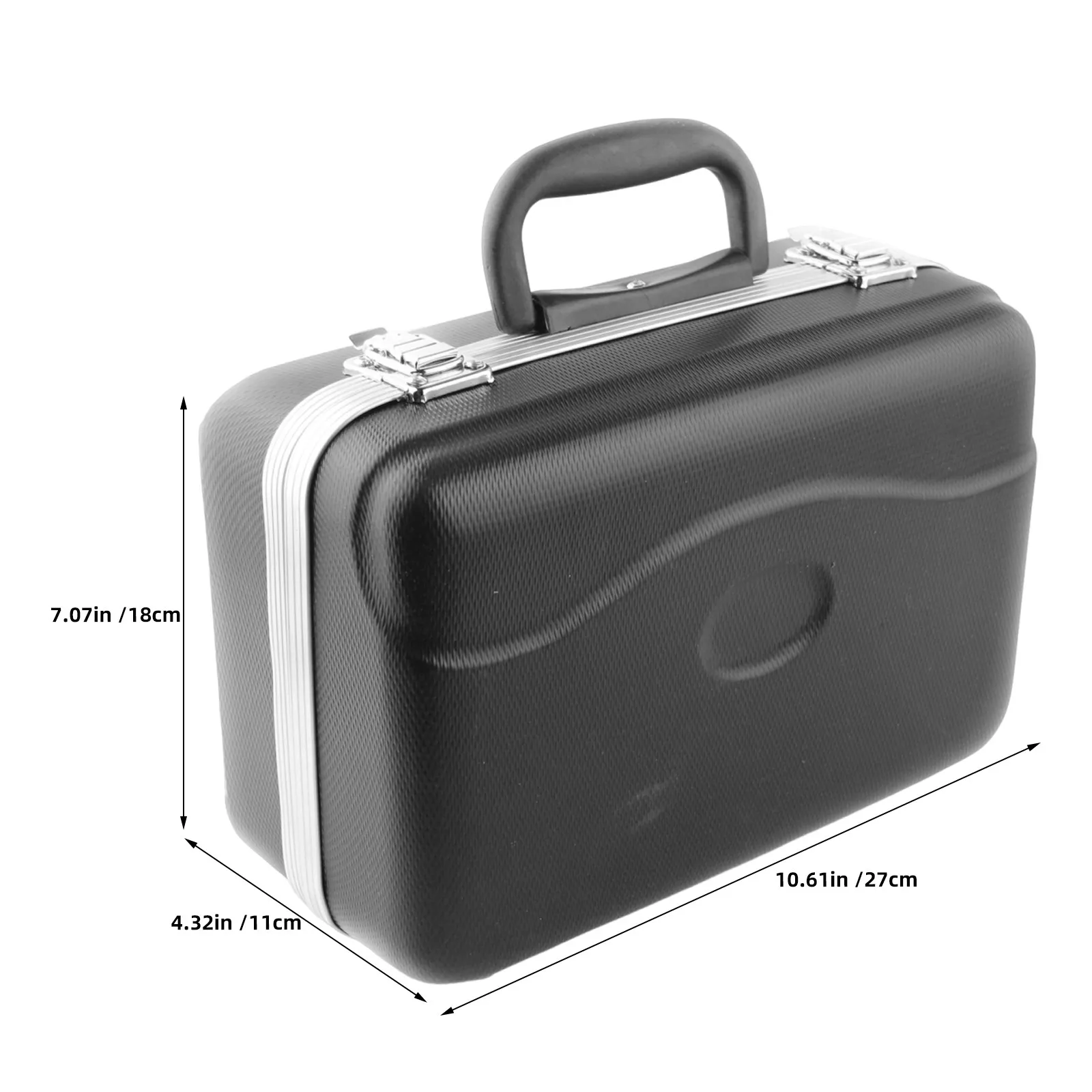 Lightweight Pocket Trumpet Hard Shell Case ABS Waterproof Anti-Shock Portable Carrying Bag for Music Storage Concerts Festivals