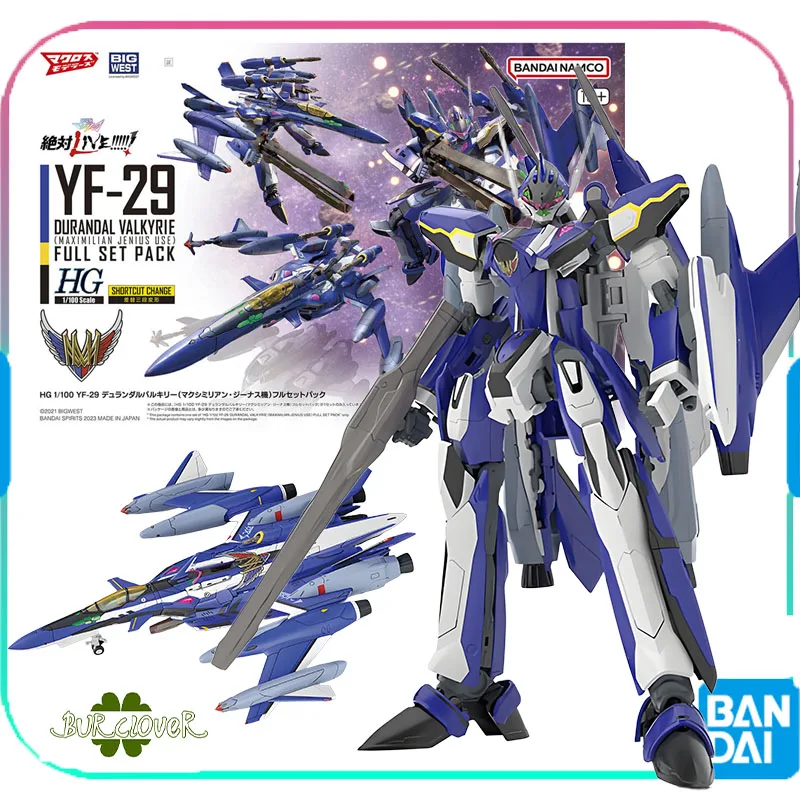 

BANDAI Original MACROSS HG 1/100 Series YF-29 DURANDAL VALKYRIE MAXIMILIAM JENIUS USE Anime Action Figure Assembly Model Toys