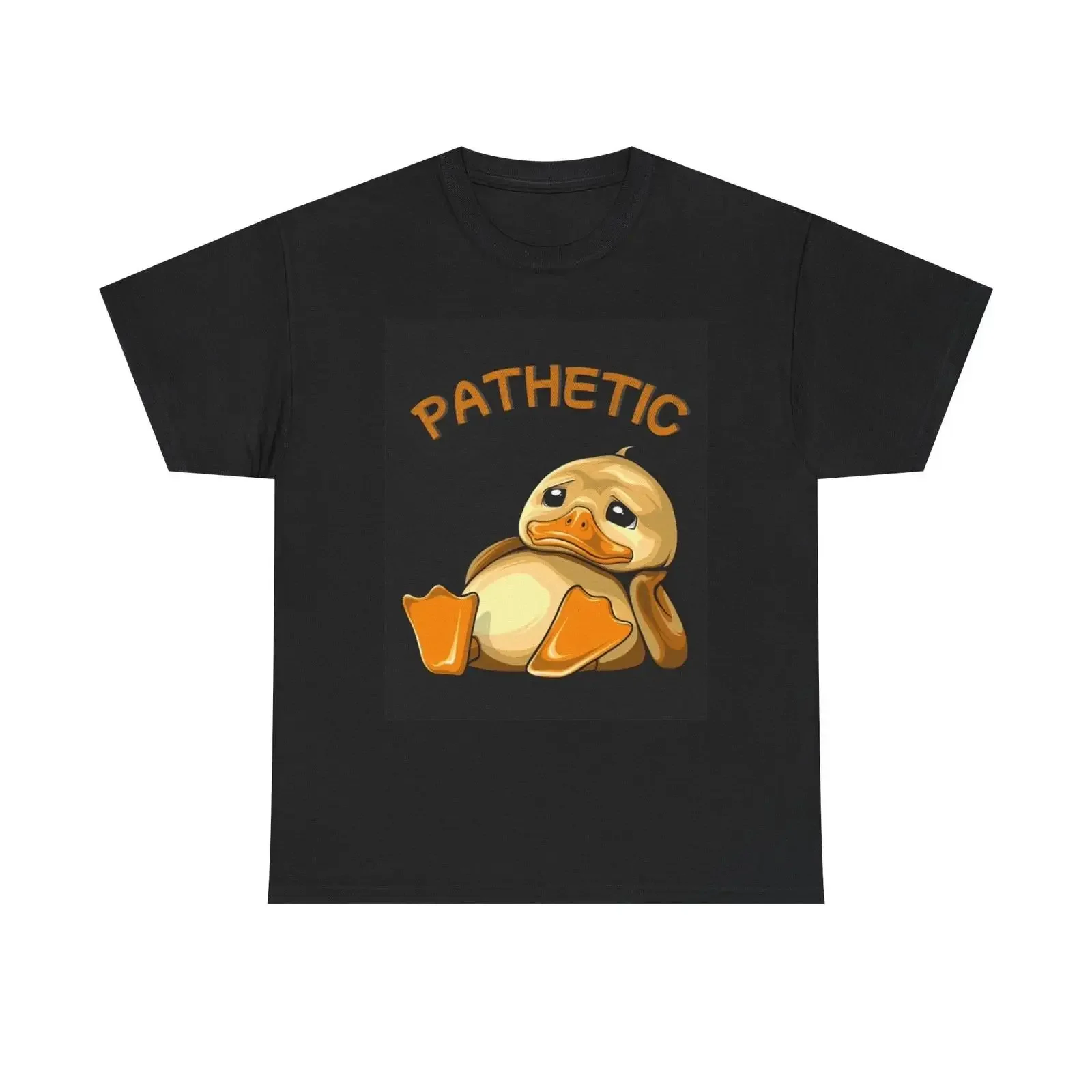 Pathetic T Shirt Funny Duck Art Cartoon Heavy Cotton vintage Washed fashion Stylish Stretched Casual Comfortable Soft