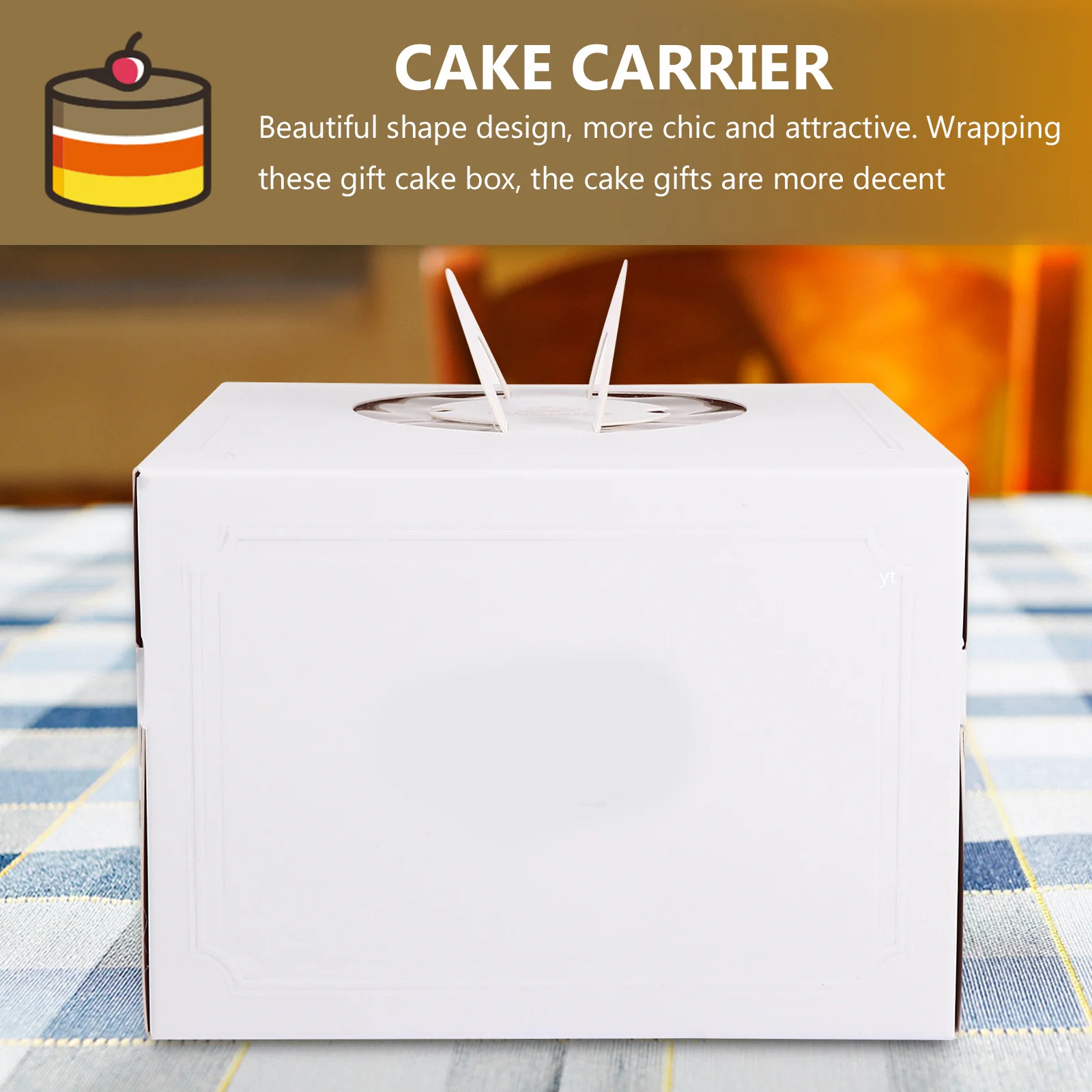 

4Pcs Durable Cake Boxes Portable Paper Birthday Cake Packaging Box Cupcake Carrier Pastry Display Cupcake Box Pastry Boxes