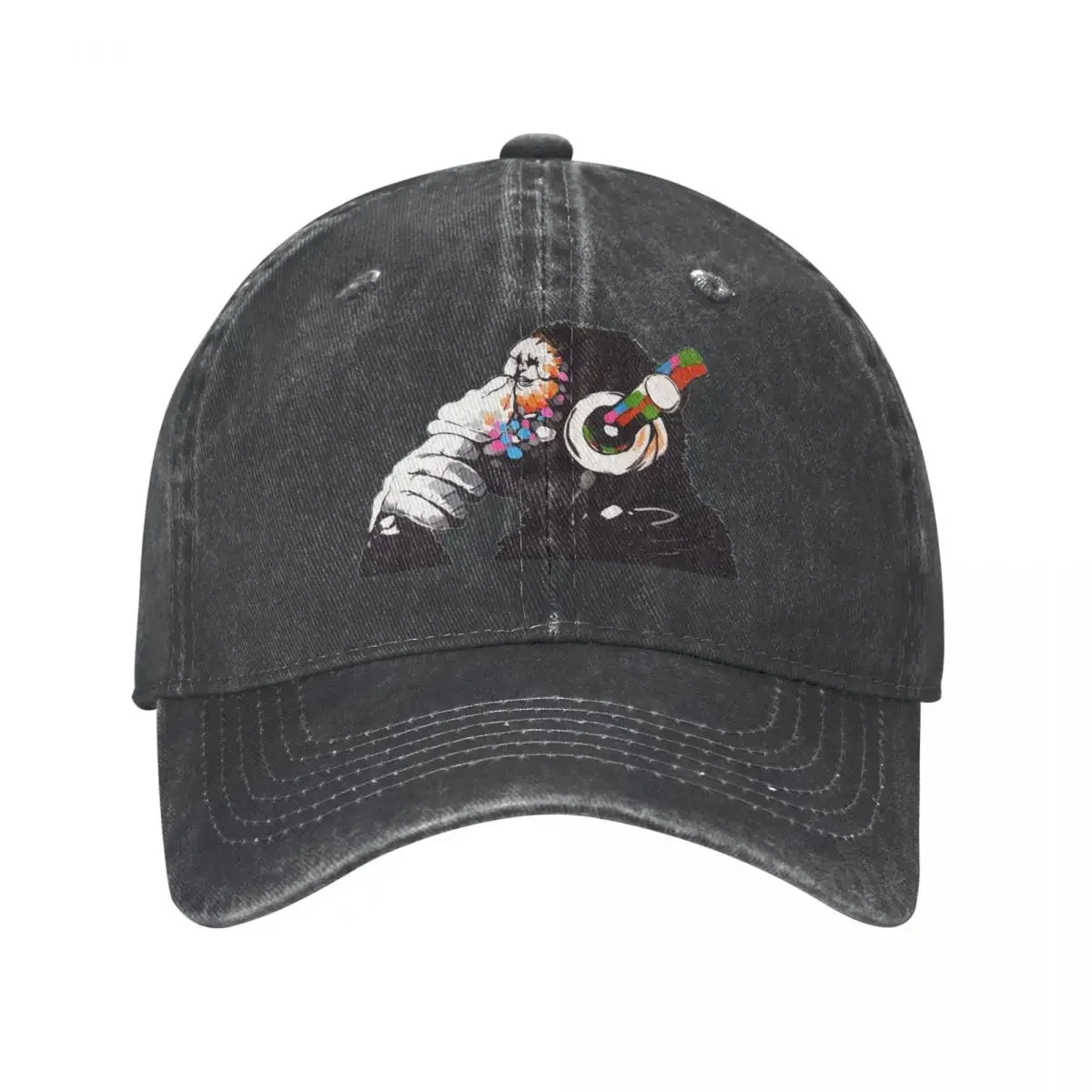 

Banksy DJ Monkey Thinker Baseball Caps Funny Graffiti Artist Snapback Cap Workouts Adjustable Fit Original Hat for Men Women