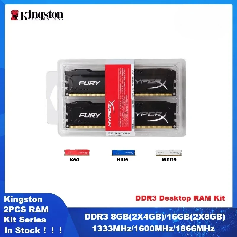Kingston Memoria DDR3 8GB 16GB (2x8GB) Kit RAM 1600MHz 1333MHz 1866MHz 2133MHz 2400MHz Desktop RAM 1.5V DIMM PC3-12800 14900