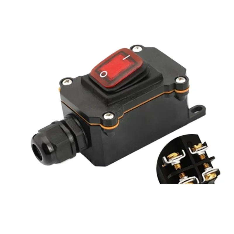 30A High Power Waterproof 24V 220V Ship Type Switch Line with High Current Modified and Installed with Outdoor Wiring Box