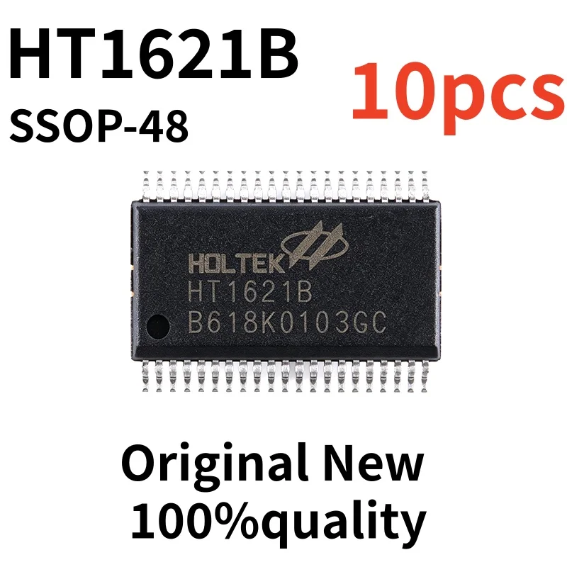 10pcs 100% brand new original HT1621B patch SSOP-48 RAM mapping 32 * 4 LCD controller chip I/O MCU