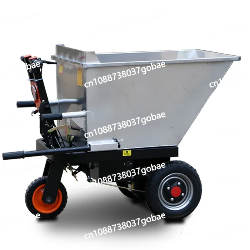 Farm Electric Stainless Steel White Steel Hand Push Dumptruck Handling Feed