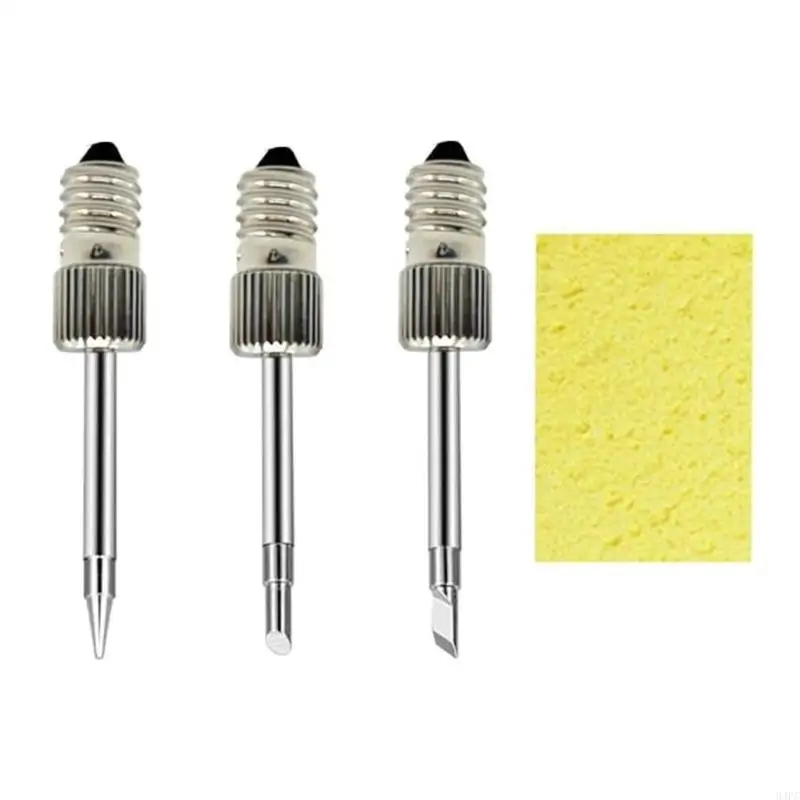 94PC 3Pcs E10 Soldering Iron Tips Welding Soldering Tips USB Soldering Iron Head Replacement Threaded Soldering Tip