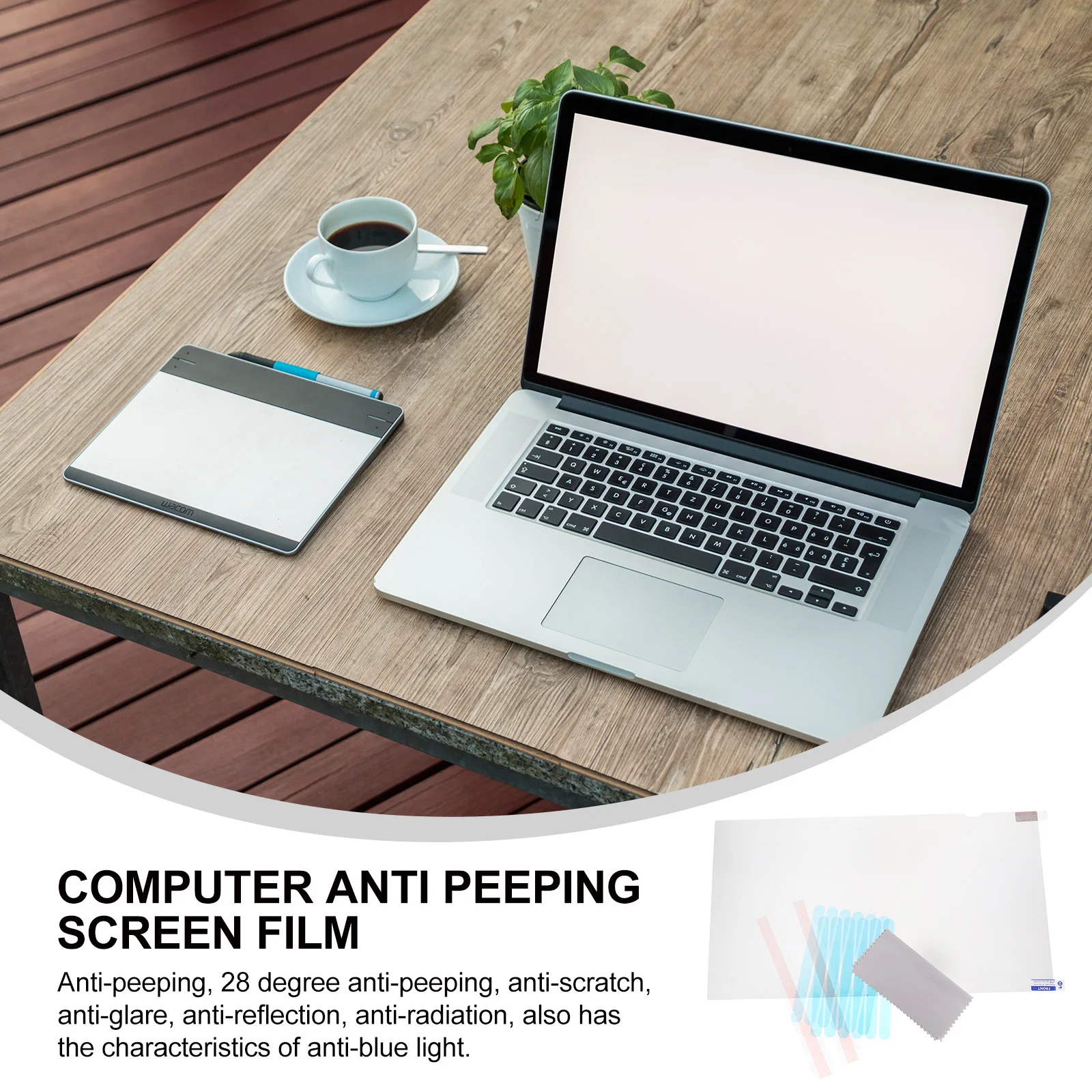 شاشة كمبيوتر مضادة للظهور، شاشة كمبيوتر محمول مقاس 14 بوصة، مقاومة للتسرب، واقي شاشة للخصوصية، مضاد للوهج، مرشح الضوء الأزرق