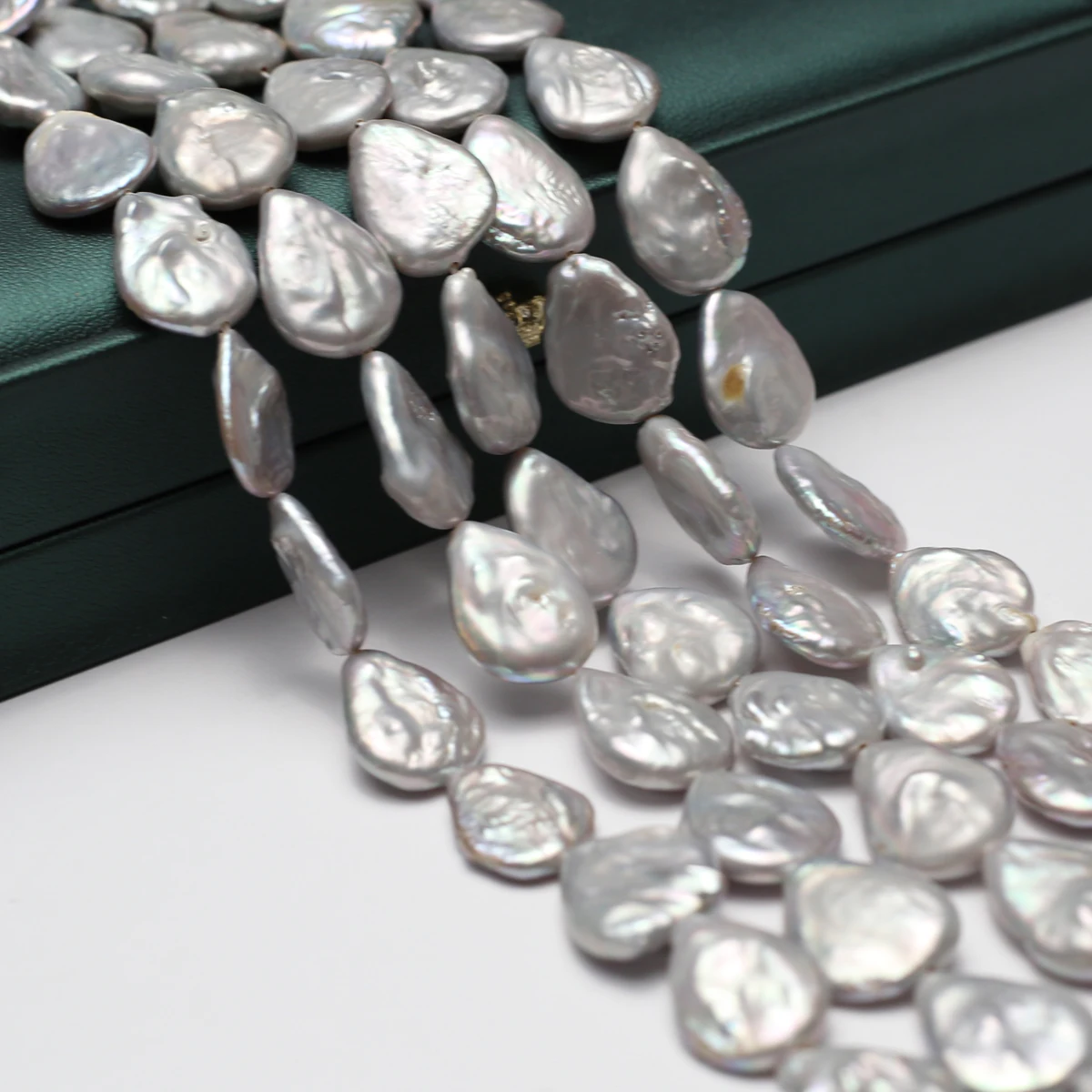 

15x20mm3A Natural Freshwater Pearl Baroque Gray Big Drop Isolated Bead Women Gift Jewelry Make DIY Necklace Bracelet Accessories