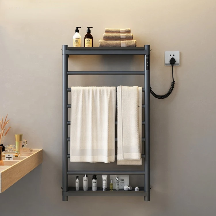 

Modern design bathroom towel heated rail electric heater towel bar wall-mounted towel warmer rack