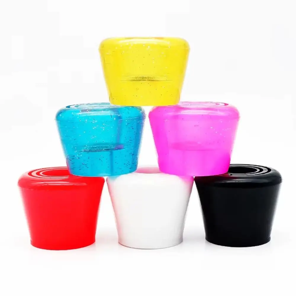 Anti-Slip Roller Skate Brake Stoppers Hollow Round Replacements Skates Brake Block Colorful PU Material Inline Skates Brake view 2