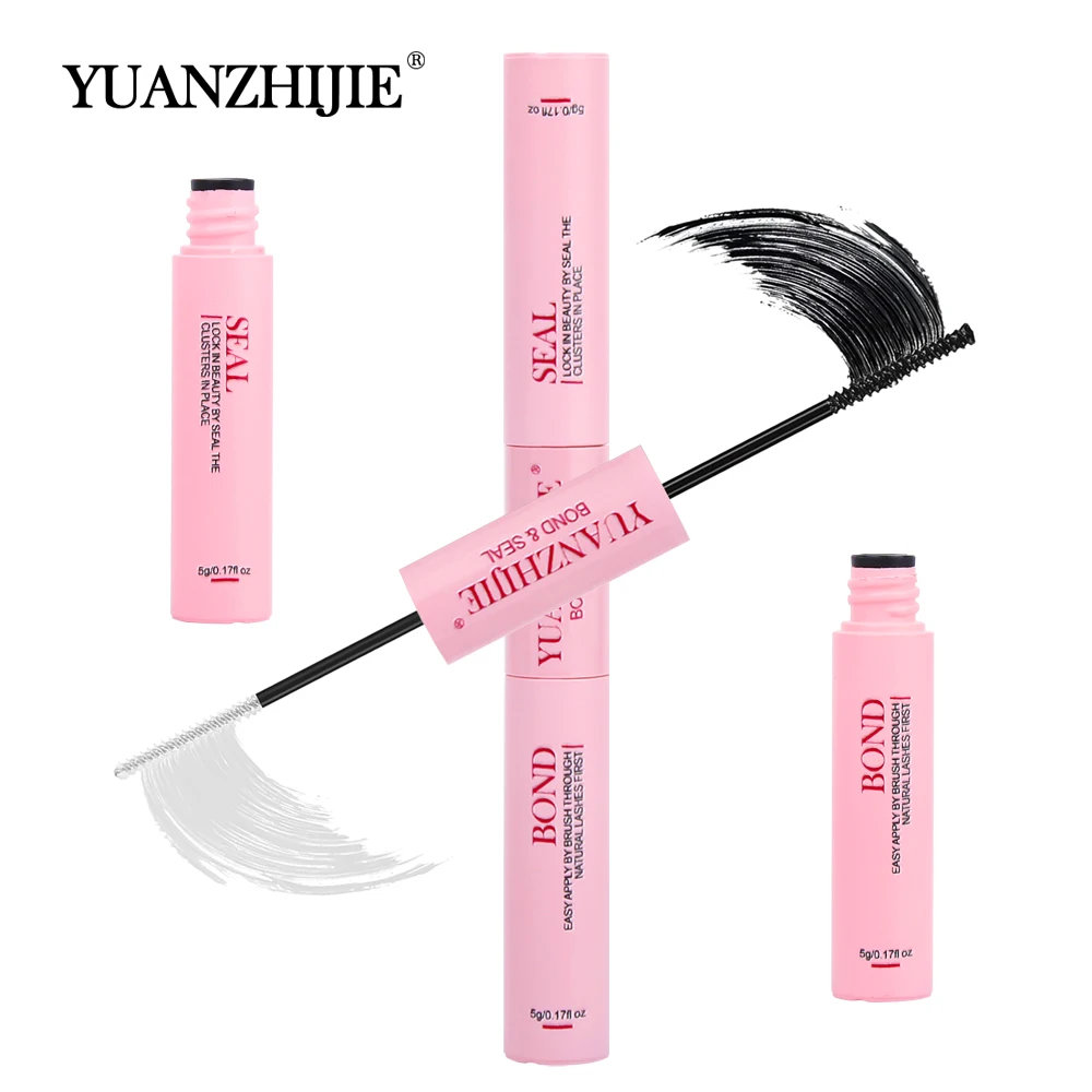 YUANZHIJIE 10ml 2in1 Bond and Seal Cluster Lash Glue for DIY Eyelash Super Strong Hold Waterproof DIY Eyelash Extension Glue