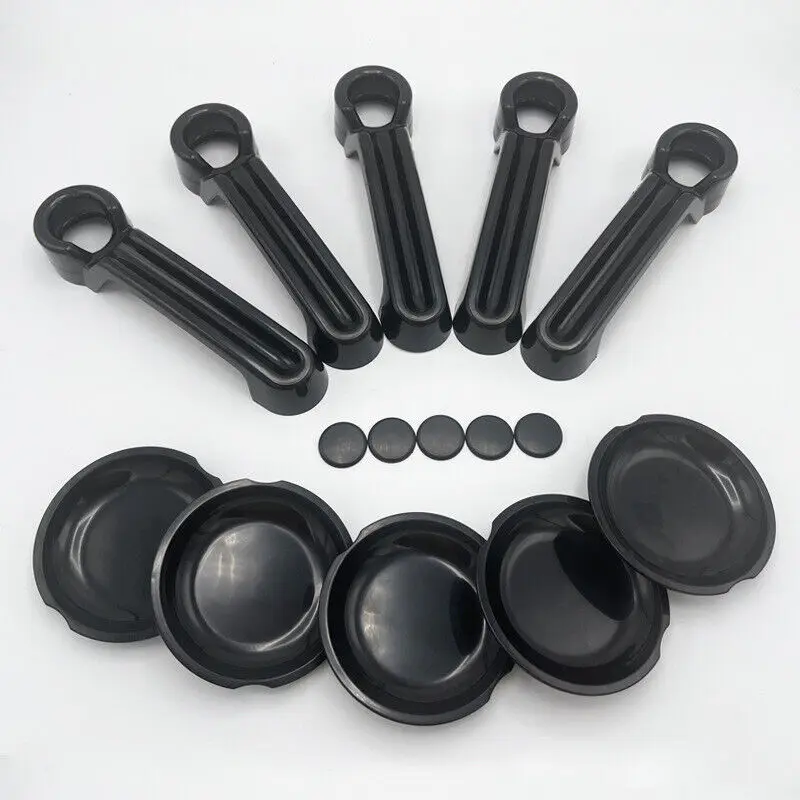 15pcs For 07-18 Jeep Wrangler JKJKU Door Pull Glove Exterior Door Bowl Trims