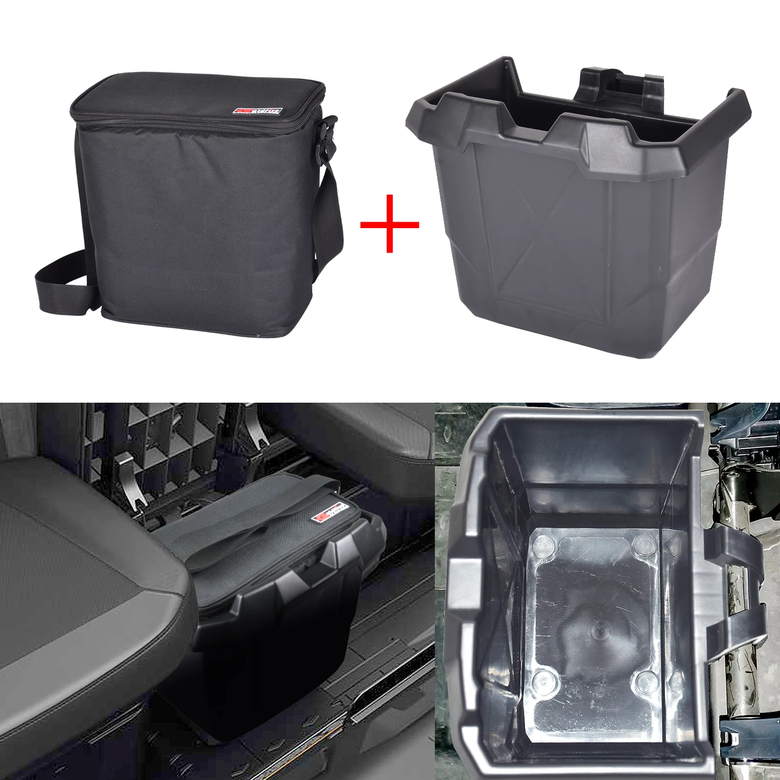 For Can Am Defender HD10, HD8, HD5 2017-2022 Motorcycle Under Seat Storage Cooler Box Removable Underseat Storage Bin Cooler Bag