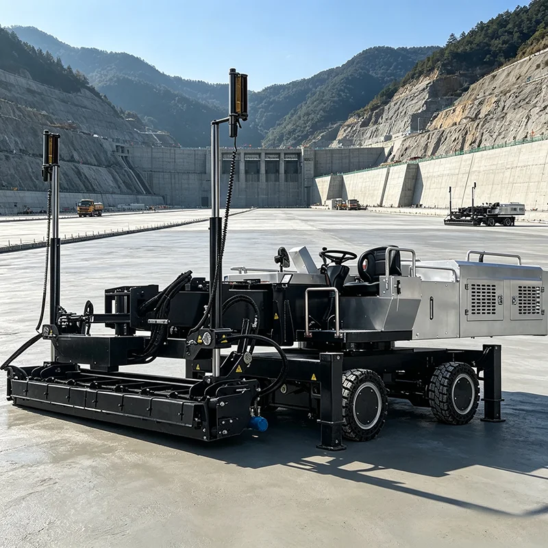 Large Output Telescopic Boom Laser Screed High Precision Concrete Leveling Equipment for Commercial Building Slab