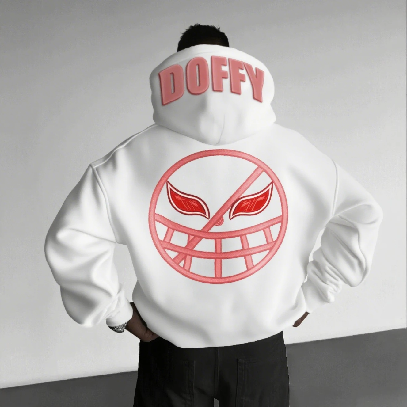 Doffy coringa streetwear moletom com capuz masculino feminino impressão gráfica moletom unisex casual pulôver com capuz primavera outono moda topo