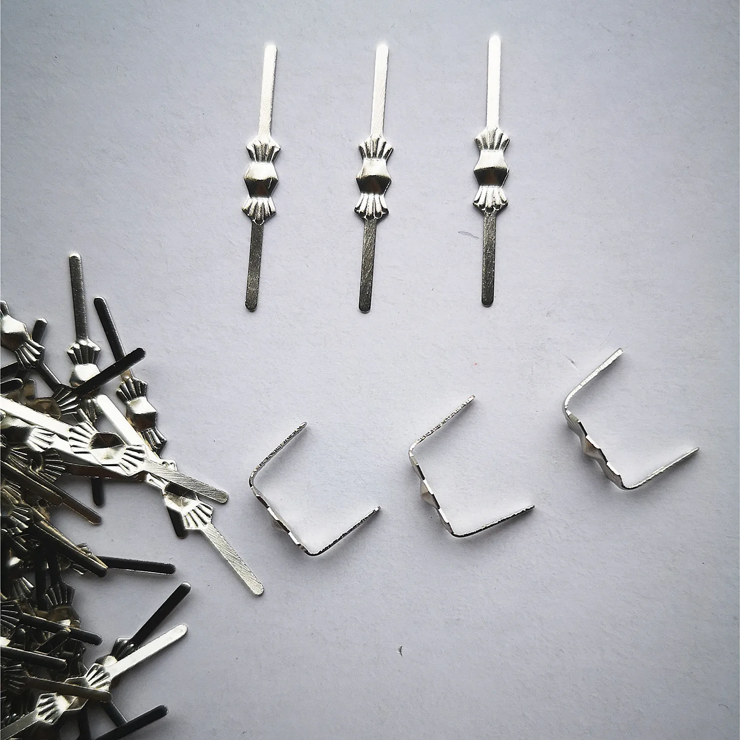 2000pcs L25mm Chrome Copper Butterfly Buckle/ Tie Clips, Crystal Chandelier Beads Connector Metal Bowtie Butterfly For Crystals