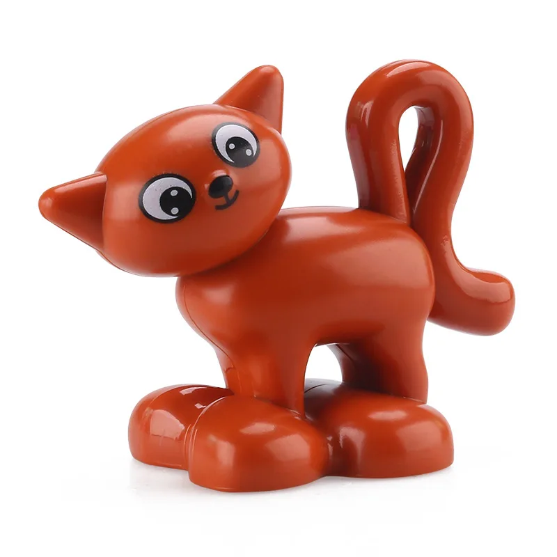 مكعبات بناء جسيمات كبيرة وكبيرة لحيوانات المزرعة، ملحقات شجرة عيد الميلاد متوافقة مع ألعاب أطفال تعليمية مزدوجة #2