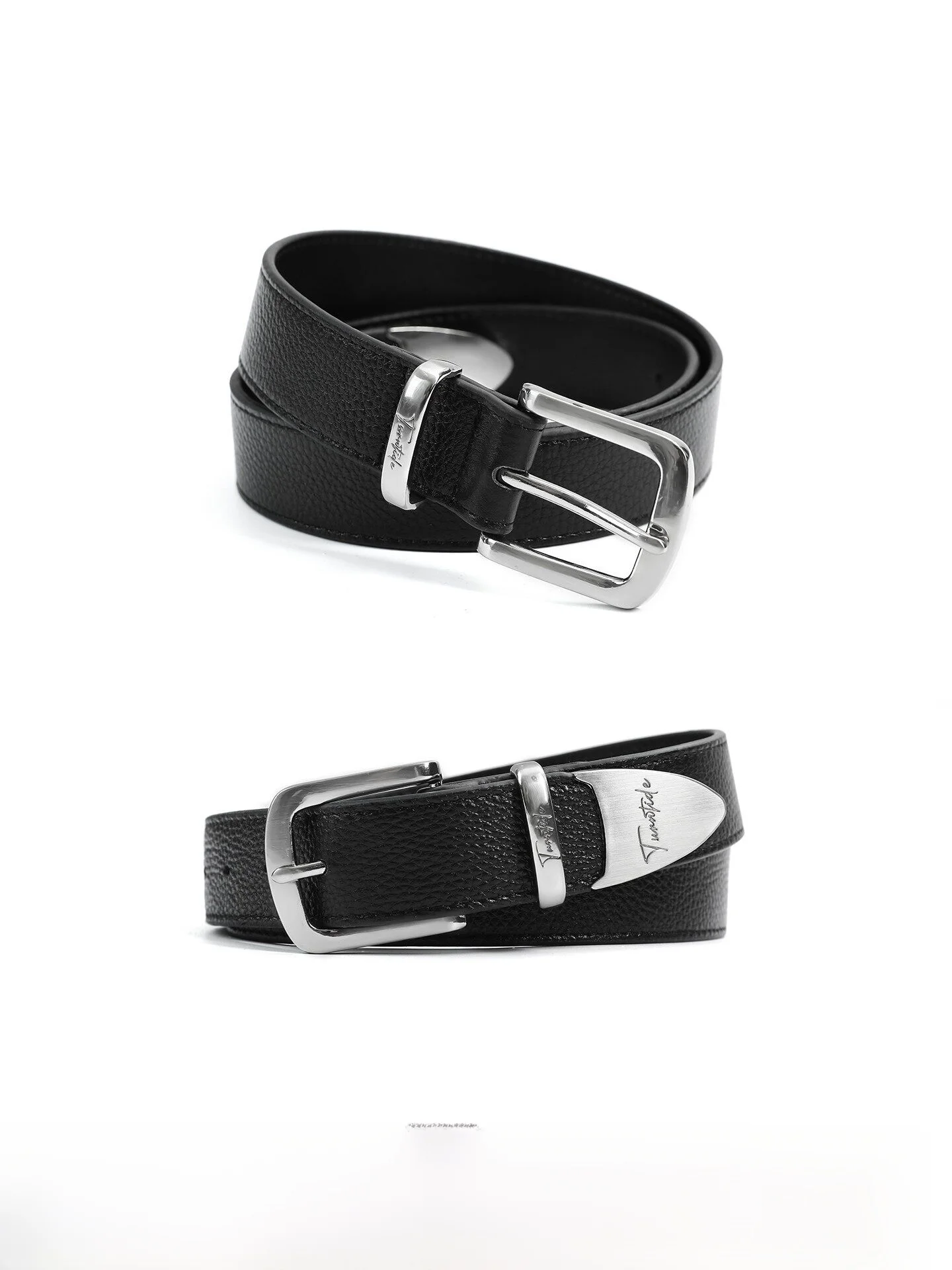 turn-tide-zinc-alloy-metal-decorated-top-layer-litchi-cowhide-belt-small-calf-top-layer-leather-belt-fashionable-unisex-belt