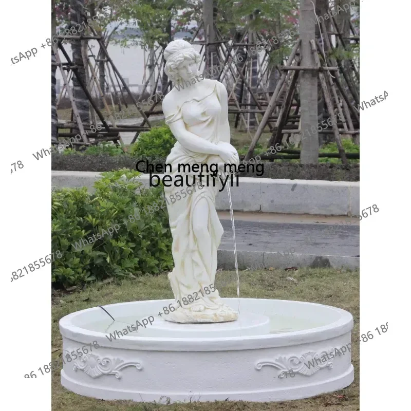 New arrive European Garden Water Fountain Villa Courtyard Rockery Fish Pond Landscaping Figure Sculpture Waterscape Furnishings
