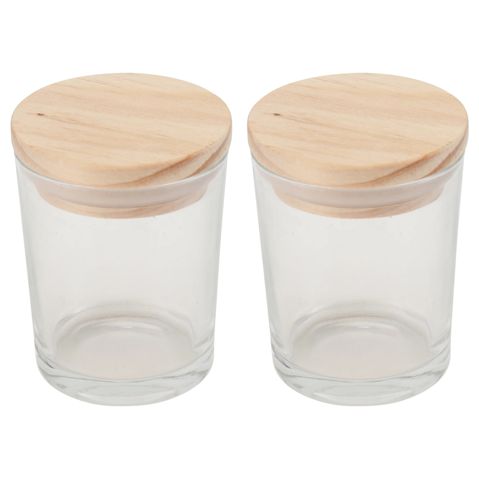 

2pcs Cup Scented Tin Glass Aromatherapy DIY Container Jar Small Storage Making Wax Molds Handcrafted Home Decor