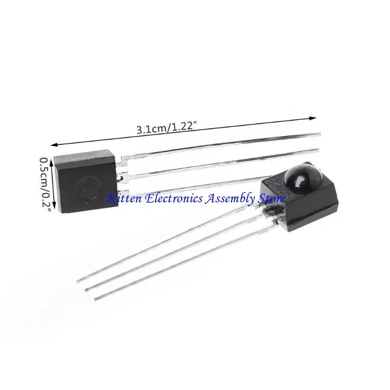 96GD 2PCS DIP-3 IC TSOP4838 IR RURE RURE 38KHz Remote podczerwieni Moduł promieniowania podczerwieni