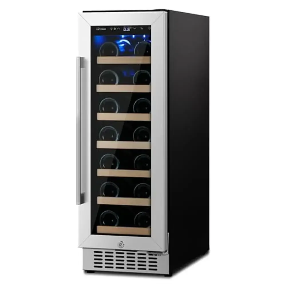 Red Wine Cooler Refrigerator Built-in/Freestanding 20 Bottles Storage Tempered Glass Door Low Noise – Elegant Design Flexible