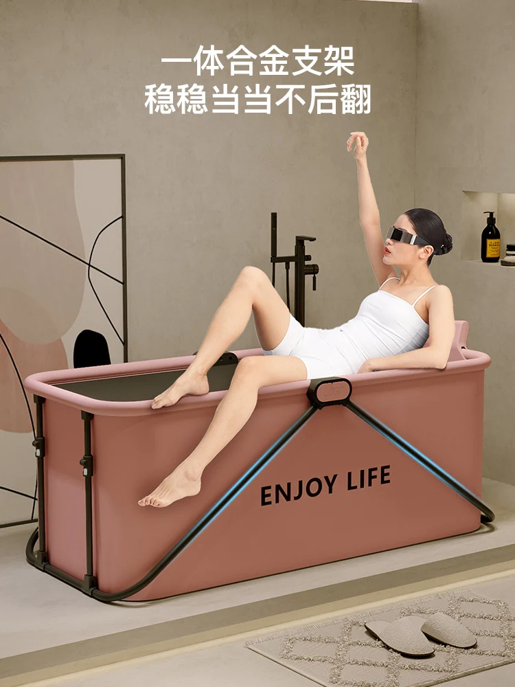 Bath bucket adult folding children's bath home can sit full body lady