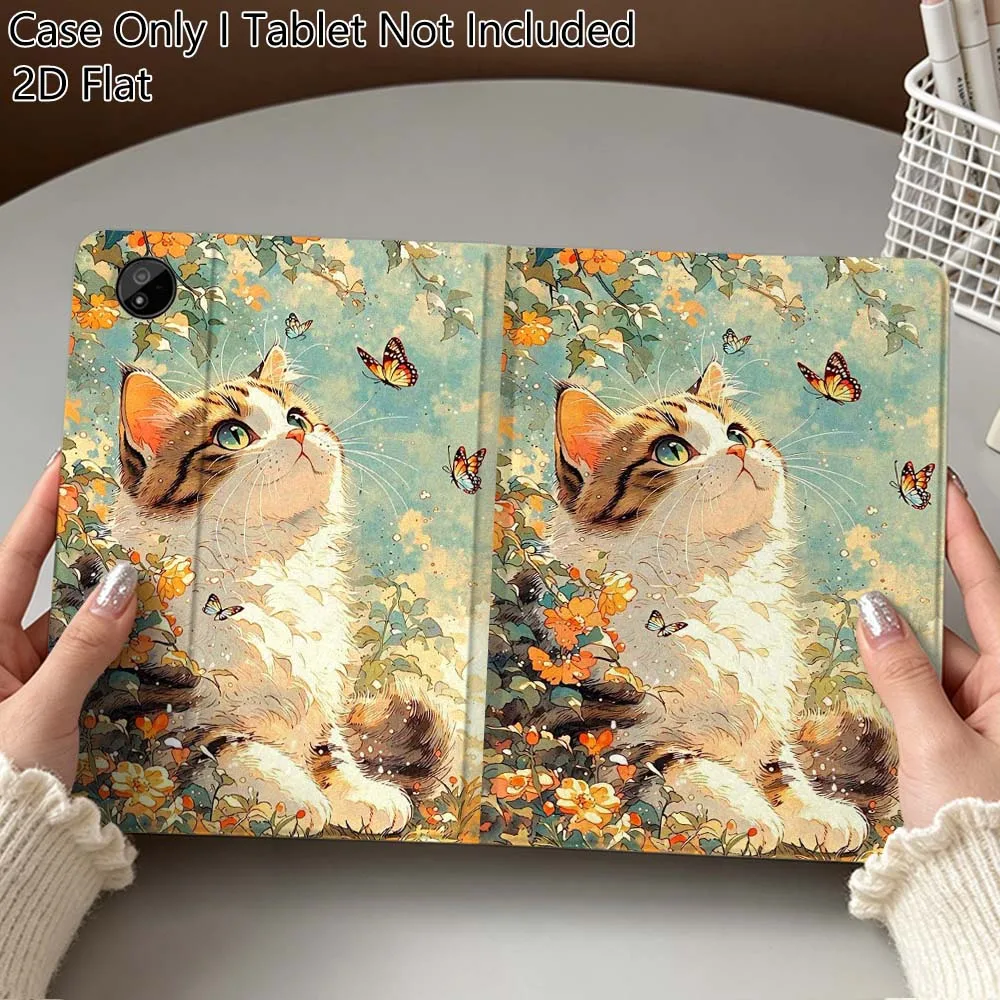 Cute Sleepy Cat Gift For Lenovo Xiaoxin Pad Pro Tab K11 K10 Y900 3rd Y700 P11 P12 11.5 12.7 8.8 Inch Tablet Case