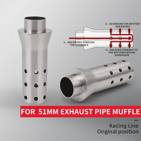 M3 범용 오토바이 51mm 배기 머플러 배플 소음기 DB 킬러 감속기