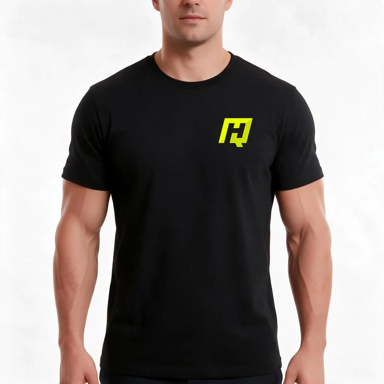 Quentin Haley Logo T-Shirt, Summer Casual Cotton Tee, Oversized Streetwear Tops, Vintage Graphic Print, Loose Fit Short Sleeve