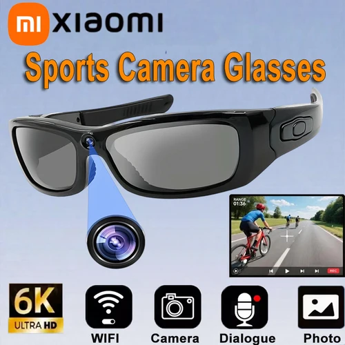 Xiaomi-gafas de cámara HD 6K, lentes polarizadas portátiles, videovigilancia DVR, protección de seguridad, cámara de vídeo para deportes al aire libre 2025