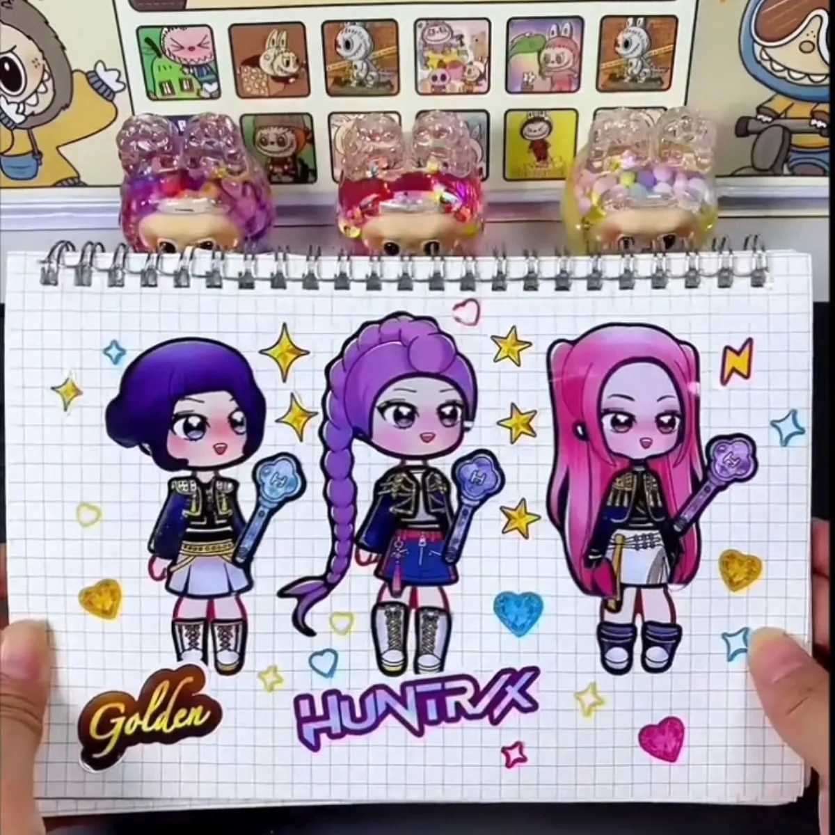 Rumi Mira Zoey Gruppo per ragazze Adesivi per vestire Adesivi intercambiabili alla moda Adesivi creativi fatti a mano per giocattoli per bambini fai-da-te