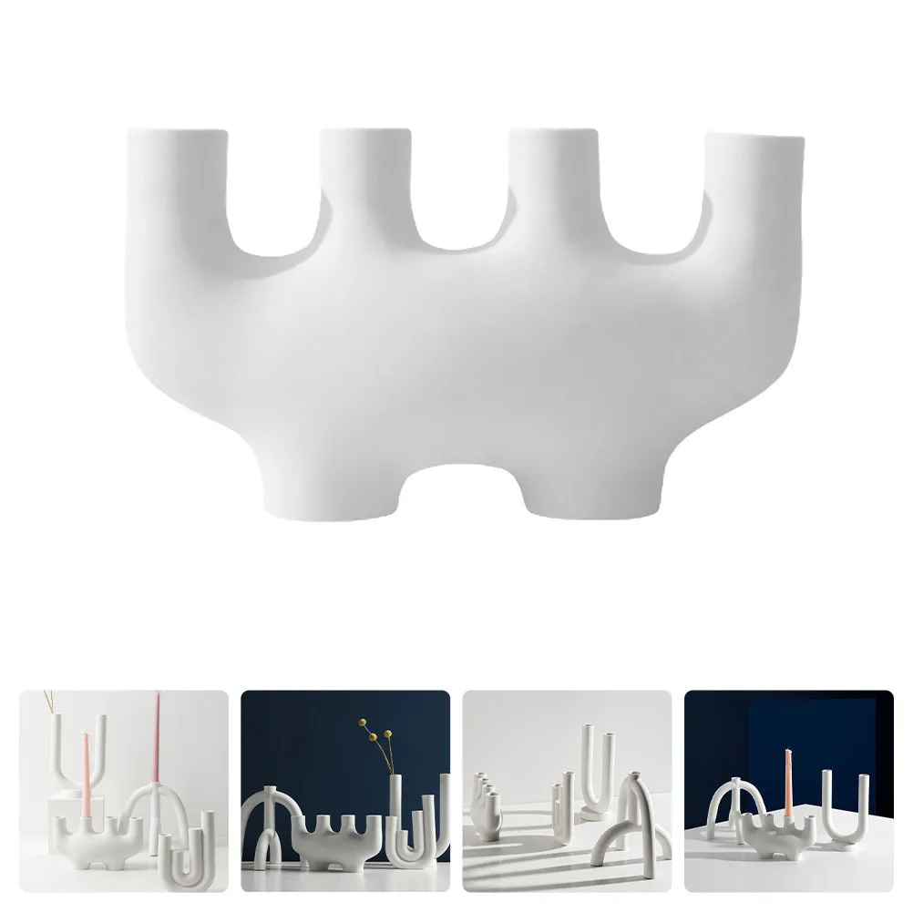 

Modern Holder White Candlesticks Centerpieces Candleholders Rustic Decor