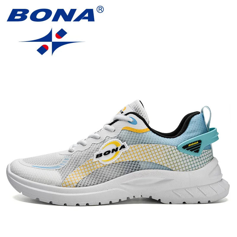 BONA 2023 New Designers Man Leisure Shoe Casual Shoes Breathable Outdoor Mesh Light Sneakers Men Fashion Casual Shoes